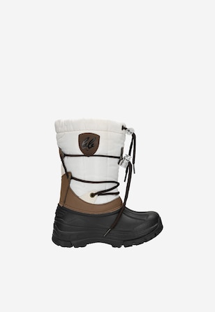 Kozaki BARTEK T-87145/07L II, dla dziewcząt, biało-brązowy