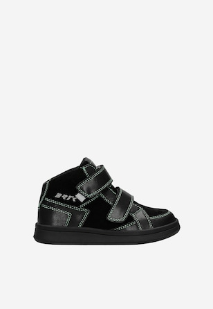 Czarno-zielone trzewiki chłopięce zapinane na rzep BARTEK 86317-71