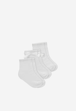 Białe skarpety dziecięce 3-pak BARTEK 85702-49