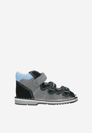 Sandały zabudowane BARTEK, 89200-60, dla chłopców, popielato-granatowe