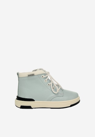 Błękitno-białe skórzane trampki BARTEK 1112104