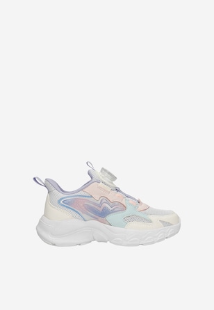 Pastelowe dziewczęce sneakersy z zapięciem BOA