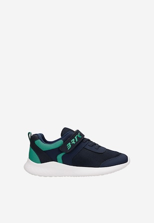 Granatowe sneakersy dziecięce z zielonymi wstawkami BARTEK 87003-17