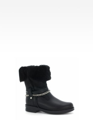 Botki ocieplane BARTEK W-742980/F10, dla dziewcząt, czarny