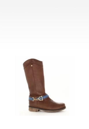 Kozaki ocieplane BARTEK W-74299/88X, dla dziewcząt, brązowy