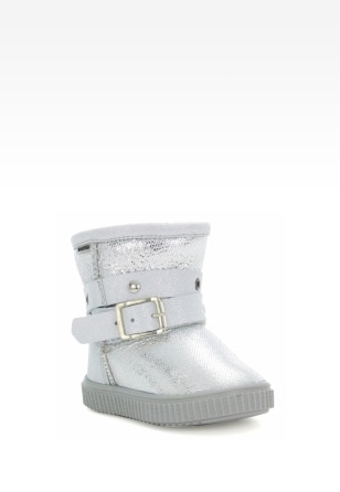 Kozaki ocieplane BARTEK W-610670/GAS, dla dziewcząt, srebrno-szary