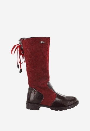 Kozaki BARTEK W-37723/0SD, dla dziewcząt, bordowy