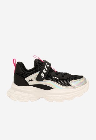 Czarne sneakersy dla dziewczynki z elementami holo BARTEK 87008-11