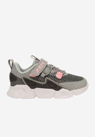 Popielate sneakersy z materiału dla dziewczynki BARTEK 87007-14