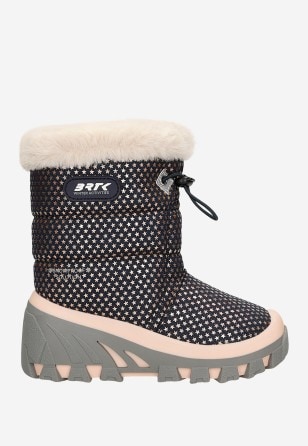 Śniegowce BARTEK 85001-14, dla dziewcząt, beżowo-czarne