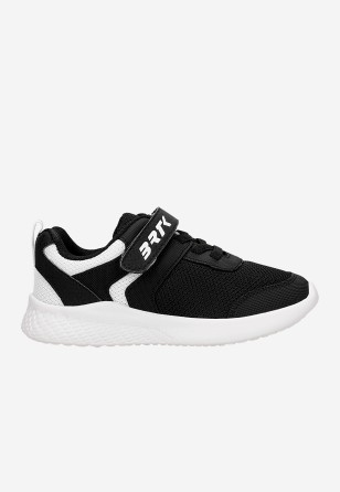Czarne sneakersy dziecięce z białymi wstawkami BARTEK 87003-10