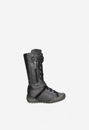 Ciemnoszare kozaki BARTEK ze skóry licowej T-44741/03H