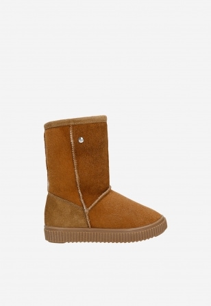 Botki ocieplane BARTEK T-447750/CAR, dla dziewcząt, brązowy