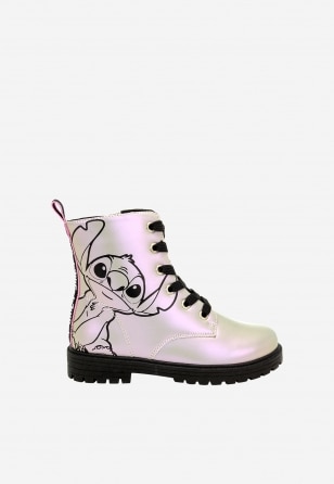 Srebrne holograficzne trzewiki dziecięce Stitch BARTEK 88009-19