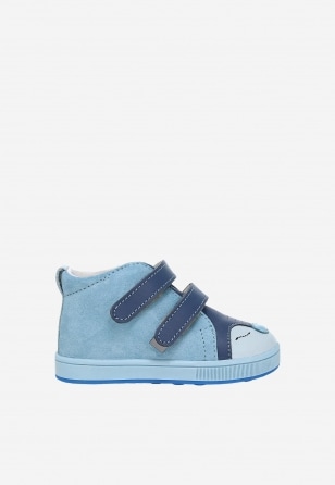 Niebieskie skórzane trzewiki BARTEK 13568-09