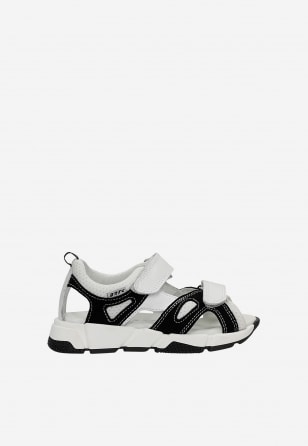 Sandały BARTEK 19119003, dla chłopców, czarno-biały