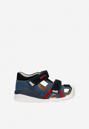 Granatowe sandały dziecięce z czerwonymi akcentami BARTEK 84418-65