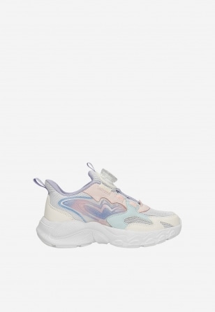Pastelowe dziewczęce sneakersy z zapięciem BOA