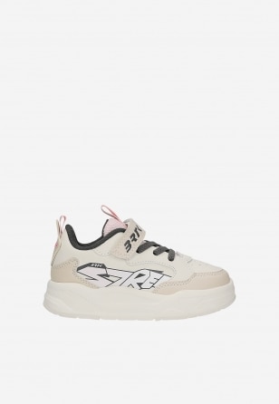 Beżowe trampki z różowymi wstawkami BARTEK 87025-14