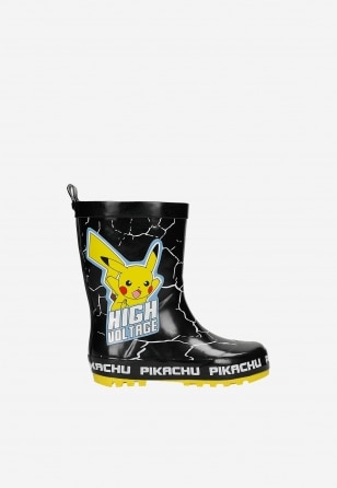 Czarne kalosze dziecięce Pikachu BARTEK 86702-11